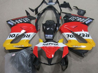 2002-2013 Honda VFR 800 Motorcycle Fairings - Yellow White Red Glossy Black Repsol Canada