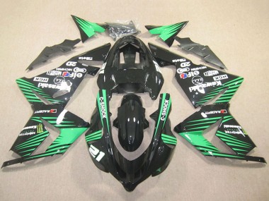 2004-2005 Kawasaki ZX10R Motorcycle Fairings - Black Green C-Shock Monster Canada