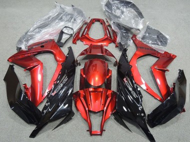 2011-2015 Kawasaki ZX10R Motorcycle Fairing - Red Glossy Black Canada
