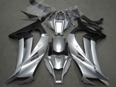 2011-2015 Kawasaki ZX10R Motorcycle Fairings - Silver Matte Black Canada
