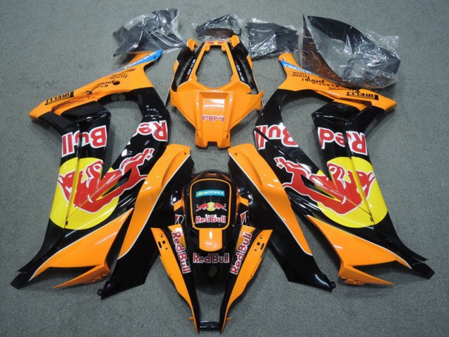 2011-2015 Kawasaki ZX10R Motorcycle Fairings - Orange Black Red Bull Canada