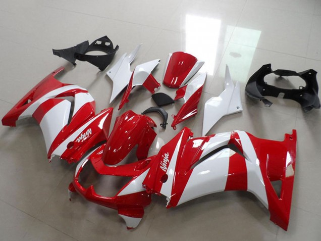 2008-2012 Kawasaki ZX250R Motorcycle Fairings - White Red Canada