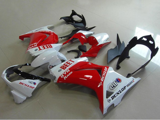 2008-2012 Kawasaki ZX250R Motorcycle Fairings - White Red BEET Canada