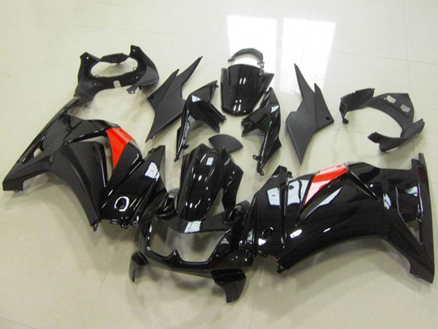 2008-2012 Kawasaki ZX250R Motorcycle Fairings - Glossy Black Red Canada