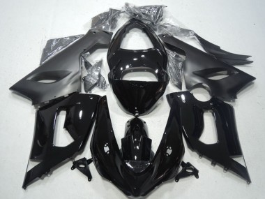 2005-2006 Kawasaki ZX6R Motorcycle Fairings - Glossy Black Matte Black Canada