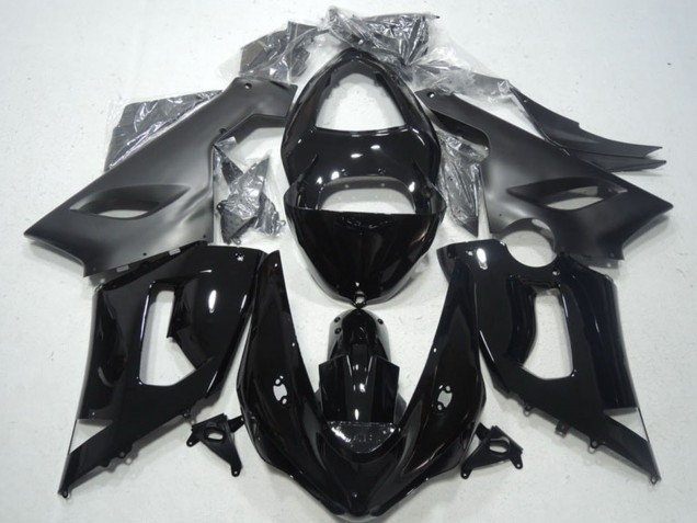 2005-2006 Kawasaki ZX6R Motorcycle Fairings - Glossy Black Matte Black Canada