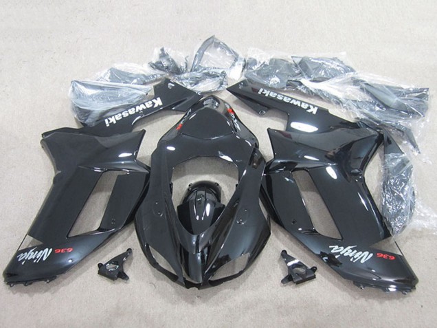 2007-2008 Kawasaki ZX6R Motorcycle Fairings - Black Ninja 636 Canada