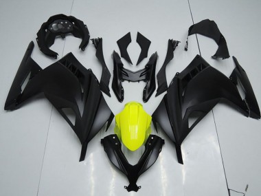 2013-2018 Kawasaki ZX300R Motorcycle Fairings - Matte Black Yellow Canada