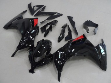 2013-2018 Kawasaki ZX300R Motorcycle Fairings - Glossy Black Red Canada