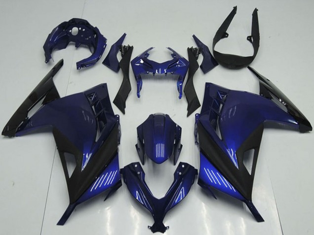 2013-2018 Kawasaki ZX300R Motorcycle Fairings - Blue Black Canada
