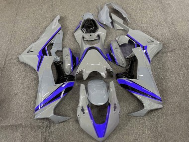 2017-2024 Honda CBR1000RR Motorcycle Fairings - Nardo Grey with Blue Stripe Canada