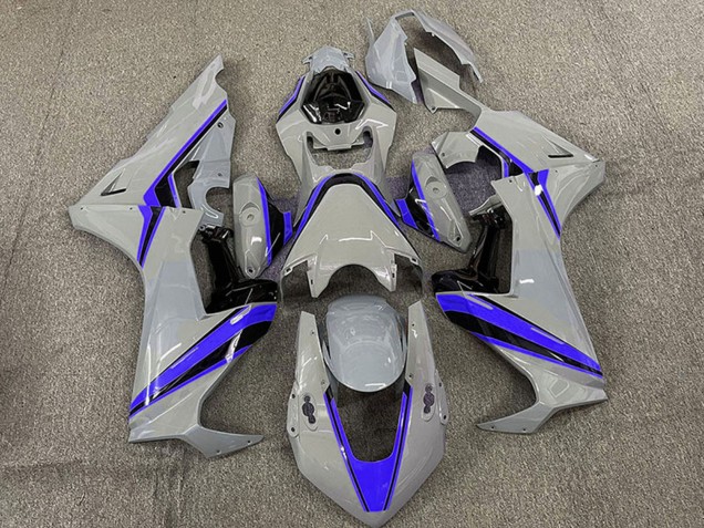 2017-2024 Honda CBR1000RR Motorcycle Fairings - Nardo Grey with Blue Stripe Canada