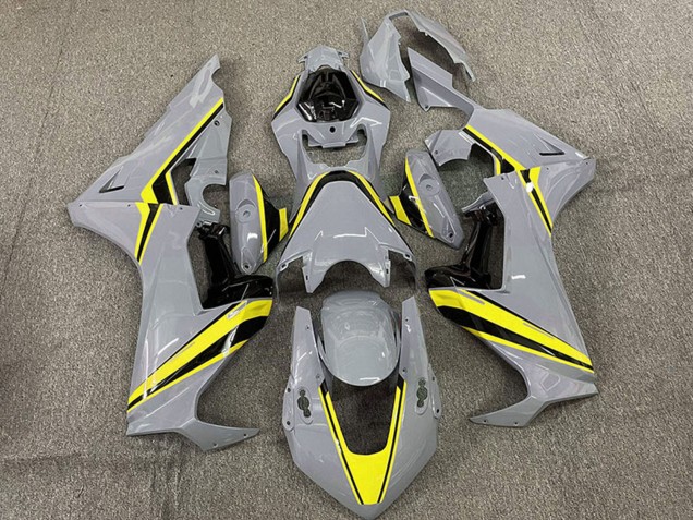 2017-2024 Honda CBR1000RR Motorcycle Fairings - Nardo Grey with Yellow Stripe Canada