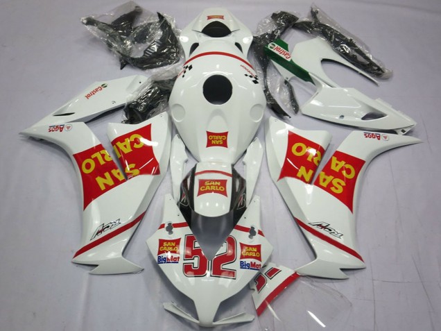 2012-2016 Honda CBR1000RR Motorcycle Fairings - White Red Yellow San Carlo Canada