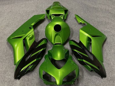 2004-2005 Honda CBR1000RR Motorcycle Fairings - Green Glossy Black Stripe Canada