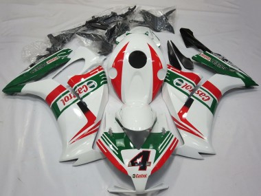 2012-2016 Honda CBR1000RR Motorcycle Fairings - White Red Green Castrol 4 Canada