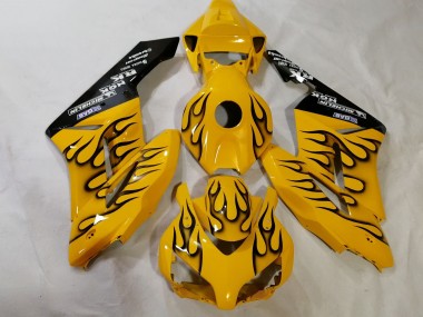 2012-2016 Honda CBR1000RR Motorcycle Fairings - Yellow Black Flame Canada