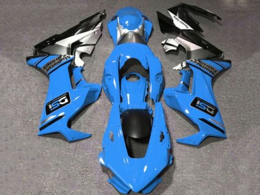 2017-2024 Honda CBR1000RR Motorcycle Fairings - Blue White Silver Glossy Black DSI Canada