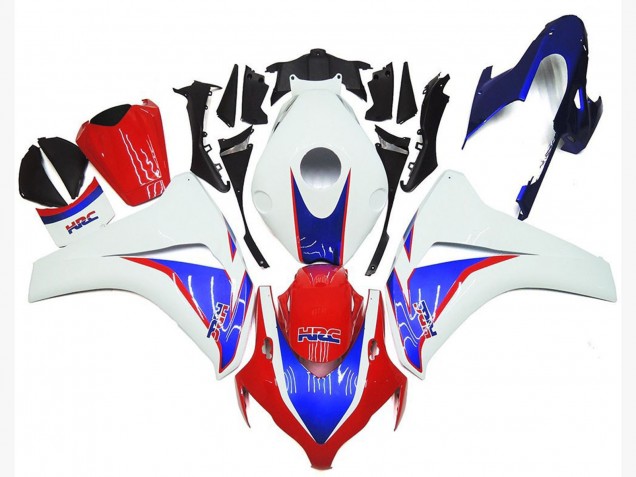 2008-2011 Honda CBR1000RR Motorcycle Fairing Kits - White Blue Red HRC Canada