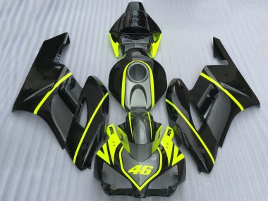 2004-2005 Honda CBR1000RR Motorcycle Fairings - Grey Black High Viz Yellow Motul 46 Canada
