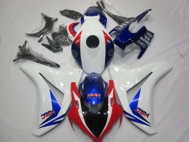 2008-2011 Honda CBR1000RR Motorcycle Fairing - White Blue Red HRC Canada