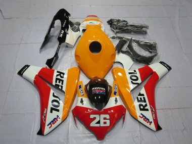 2008-2011 Honda CBR1000RR Motorcycle Fairings - Orange White Red Glossy Black Repsol 26 Canada
