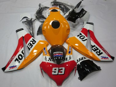 2008-2011 Honda CBR1000RR Motorcycle Fairings - Orange White Red Glossy Black Repsol 93 Canada