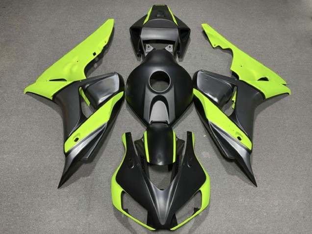 2006-2007 Honda CBR1000RR Motorcycle Fairings - Green Matte Black Canada