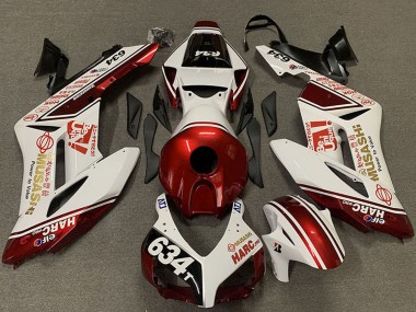 2004-2005 Honda CBR1000RR Motorcycle Fairings - White Red Musashi 634 Canada