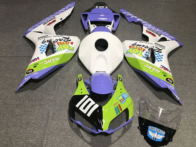 2006-2007 Honda CBR1000RR Motorcycle Fairings - White Blue Green Glossy Black Toy Story Canada