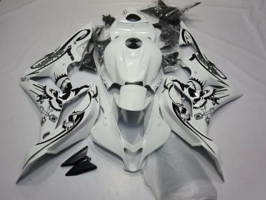 2007-2008 Honda CBR600RR Motorcycle Fairings - White Black Canada