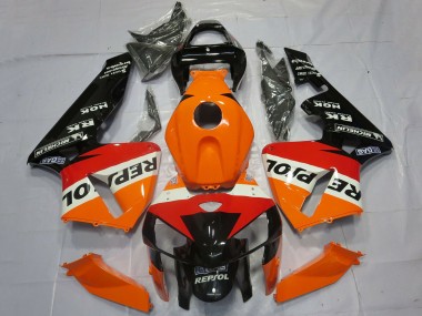 2005-2006 Honda CBR600RR Motorcycle Fairings - Orange Red White Black Repsol OEM Style Canada