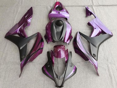 2007-2008 Honda CBR600RR Motorcycle Fairing - Purple Matte Black Canada