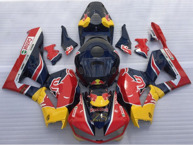 2013-2023 Honda CBR600RR Motorcycle Fairings - Dark Blue Yellow Red Bull Canada