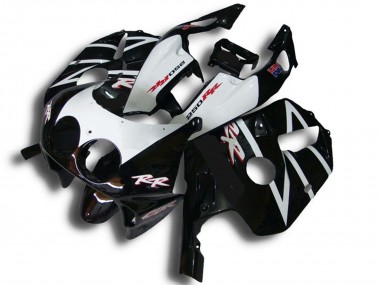 1990-1998 Honda CBR250RR Motorcycle Fairings - Glossy Black White RR Canada
