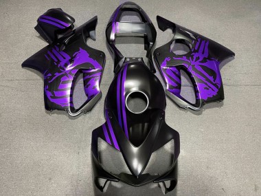 2001-2003 Honda CBR600 F4i Motorcycle Fairings - Purple Matte Black Skull Canada