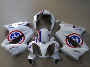 2002-2013 Honda VFR 800 Motorcycle Fairings - White Blue Red Custom R Canada