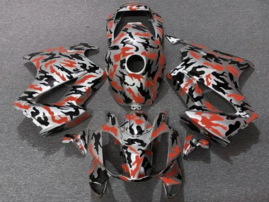 2002-2013 Honda VFR 800 Motorcycle Fairings - Red Camouflage Canada