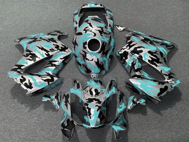 2002-2013 Honda VFR 800 Motorcycle Fairings - Teal Camouflage Canada