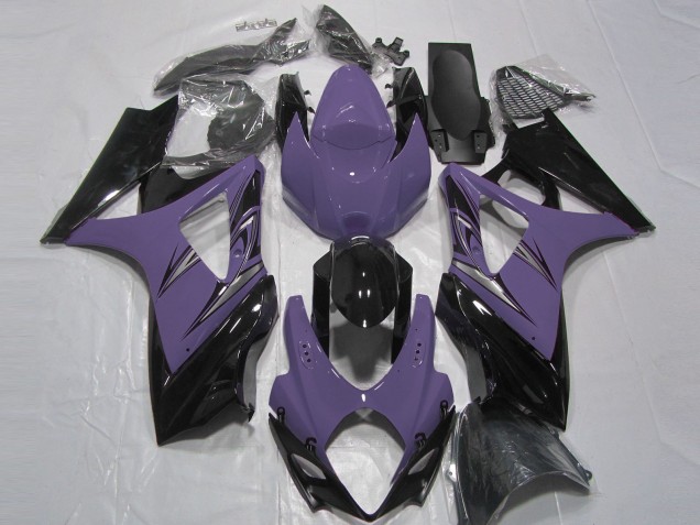 2007-2008 Suzuki GSXR 1000 Motorcycle Fairings - Dark Purple Glossy Black Canada