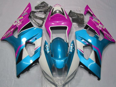 2003-2004 Suzuki GSXR 1000 Motorcycle Fairings - Light Blue White Pink Canada