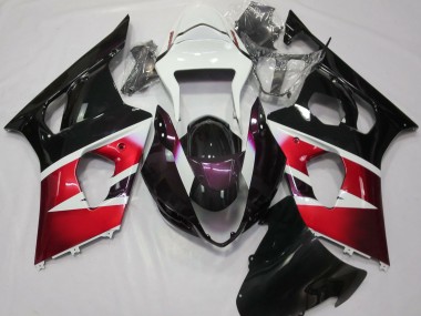 2003-2004 Suzuki GSXR 1000 Motorcycle Fairings - Red White Glossy Black Canada
