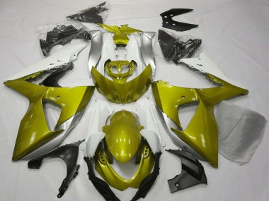 2009-2016 Suzuki GSXR 1000 Motorcycle Fairings - White Yellow Canada