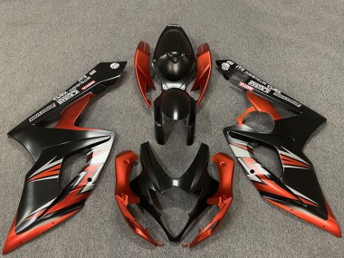2005-2006 Suzuki GSXR 1000 Motorcycle Fairings - Matte Black Orange Canada