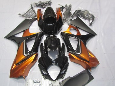 2007-2008 Suzuki GSXR 1000 Motorcycle Fairings - Orange Glossy Black Matte Black Canada