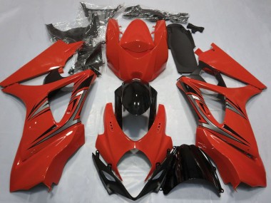 2007-2008 Suzuki GSXR 1000 Motorcycle Fairings - Red Glossy Black OEM Style Canada