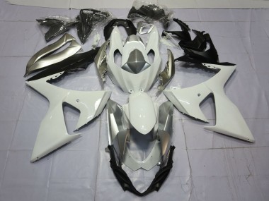 2009-2016 Suzuki GSXR 1000 Motorcycle Fairings - White Silver Canada