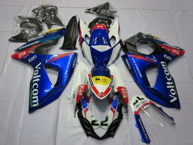 2009-2016 Suzuki GSXR 1000 Motorcycle Fairings - White Blue Yellow Red Voltcom 22 Canada