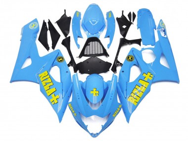 2005-2006 Suzuki GSXR 1000 Motorcycle Fairings - Blue Yellow Rizla Canada