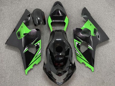 2004-2005 Suzuki GSXR 600 / GSXR 750 Motorcycle Fairings - Glossy Black Green Canada